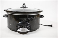 Black Slow Cooker Crock Pot with Glass Lid