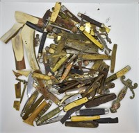 Large Lot of Vintage Pocket Knife Parts & Pieces