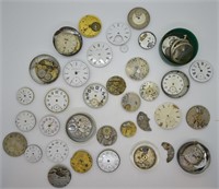 Antique Pocket Watch Parts & Porcelain Faces
