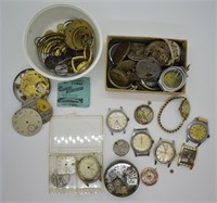 Lot of Vintage & Antique Watch Parts
