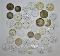 Large Lot of Antique Pocket Watch Porcelain Faces
