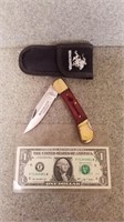 Winchester folding pocket knife with sheath