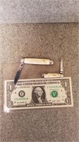 2 vintage small pocket knives