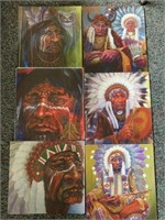 (6) Native American Modern Portraits