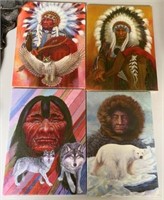 (4) Modern Native Tribe Prints