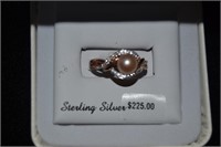 14 kt Rose GOS Pearl Ring Size 7