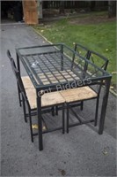 Ikea Granas Glass Table with Four Chairs in Black