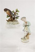 Gorham Musical Bird & Bisque Lady Figurine