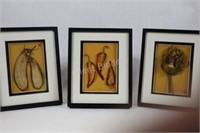 Framed Botanical Art Set of Three by Diane De Roo