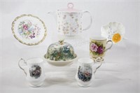 Sadler Tea Pot, Royal Albert , Mikasa Dish & Cups