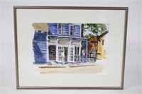 Original Framed Watercolor, Unionville Artwork