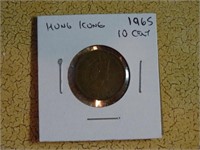1965 Hong Kong 10 Cent Coin