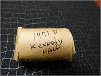 Roll of 1971-D Kennedy Half Dollars