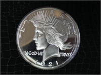 1 Troy Pound 1921 Peace Silver Dollar