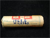 Roll of 1968-S Jefferson Nickels