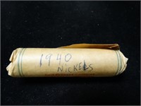 Roll of 1940-P Jefferson Nickels