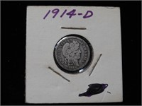 1914-D Barber Head Silver Dime