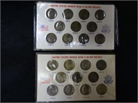 2 Sets of U.S. World War II Silver Nickels
