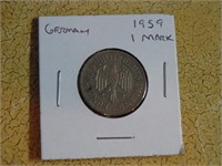 1959 German 1 Mark Coin
