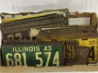 Collection of 31 Old License Plates