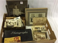 Box Lot w/ Old Pictures, Photos, & Old  Picture