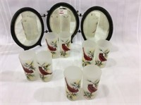Set of 8 Cardinal Design Lemonade Glasses