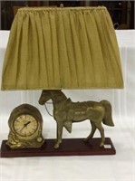 Oxford Horse Design Clock Lamp