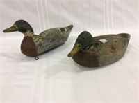 Lot of 2 Old Wood Duck Decoys-