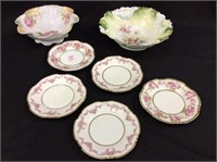 Lot of 7 Including 5 Sm. Bavaria Floral Painted