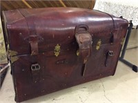 Very Nice Vintage Leather Trunk