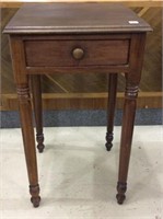 Wood One Drawer Lamp Table