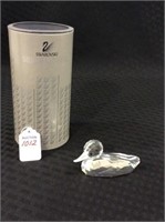 Swarovski Silver Crystal Duck Figurine w/
