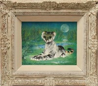 Darrel Austin Springtime Tiger Cub Oil on Canvas