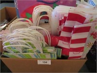 Box lot of gift bags