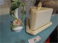 Cheese Tray and Small Vase