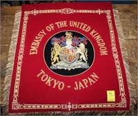 Hand Stitched Banner; "Embassy of the United