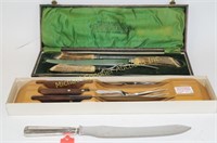 BIRKS STERLING CARVING KNIFE AND TWO CARVING SETS