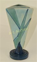 Roseville Futura Vase Big Blue Triangle