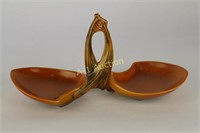 Roseville Brown Pine Cone Tray