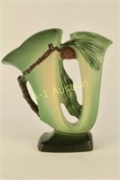 Roseville Green Pine Cone Double Vase