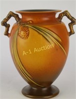 Roseville Brown Pine Cone Vase