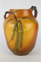 Roseville Brown Pine Cone Vase