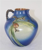 Roseville Blue Pine Cone Water Pitcher