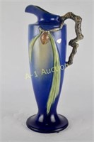 Roseville Blue Pine Cone Pitcher