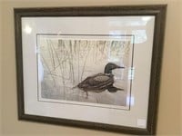 Glen Loates numbered print of the Loon.