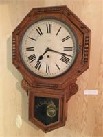 New Haven Clock Company Regulator clock in Oak