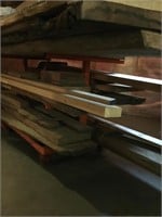 6 foot metal lumber rack on casters.