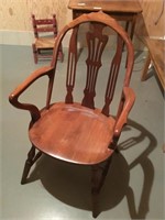 Vintage walnut armchair in excellent condition.