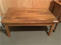 Vintage wooden coffee table in restored
