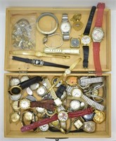 Large Lot of Misc. Wrist Watches & Parts